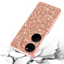 For Huawei P50 Pocket Glitter Powder Shockproof TPU Folding Phone Case(Black)