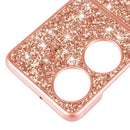For Huawei P50 Pocket Glitter Powder Shockproof TPU Folding Phone Case(Black)