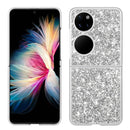 For Huawei P50 Pocket Glitter Powder Shockproof TPU Folding Phone Case(Silver)