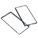 For Samsung Galaxy S22 Ultra 5G HD Magnetic Metal Tempered Glass Phone Case(Black)