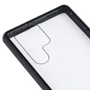 For Samsung Galaxy S22 Ultra 5G HD Magnetic Metal Tempered Glass Phone Case(Black)
