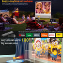 T400 100 inch Screen 3000 Lumens LED Mini Projector, Plug Type:AU Plug(Black White)