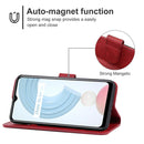 Leather Phone Case For OPPO Realme C21Y(Red)