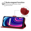 Leather Phone Case For OPPO Realme C25Y(Red)