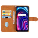 Leather Phone Case For OPPO Realme C25Y(Brown)