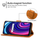 Leather Phone Case For OPPO Realme C25Y(Brown)