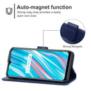 Leather Phone Case For OPPO Realme V11 5G(Blue)