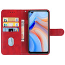 Leather Phone Case For OPPO Reno4 5G(Red)