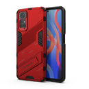 For Xiaomi Redmi Note 11 / Note 11S Global Punk Armor 2 in 1 PC + TPU Shockproof Phone Case with Invisible Holder(Red)