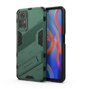 For Xiaomi Redmi Note 11 / Note 11S Global Punk Armor 2 in 1 PC + TPU Shockproof Phone Case with Invisible Holder(Green)