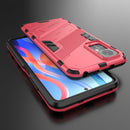 For Xiaomi Redmi Note 11 / Note 11S Global Punk Armor 2 in 1 PC + TPU Shockproof Phone Case with Invisible Holder(Light Red)