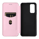 For Xiaomi Redmi Note 11 / Note 11S Global Carbon Fiber Texture Horizontal Flip PU Phone Case(Pink)