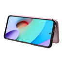 For Xiaomi Redmi Note 11 / Note 11S Global Carbon Fiber Texture Horizontal Flip PU Phone Case(Pink)