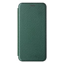 For Xiaomi Redmi Note 11 / Note 11S Global Carbon Fiber Texture Horizontal Flip PU Phone Case(Green)