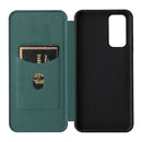 For Xiaomi Redmi Note 11 / Note 11S Global Carbon Fiber Texture Horizontal Flip PU Phone Case(Green)
