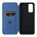 For Xiaomi Redmi Note 11 / Note 11S Global Carbon Fiber Texture Horizontal Flip PU Phone Case(Blue)