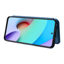 For Xiaomi Redmi Note 11 / Note 11S Global Carbon Fiber Texture Horizontal Flip PU Phone Case(Blue)