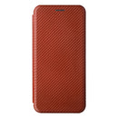 For Xiaomi Redmi Note 11 / Note 11S Global Carbon Fiber Texture Horizontal Flip PU Phone Case(Brown)