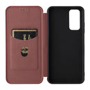 For Xiaomi Redmi Note 11 / Note 11S Global Carbon Fiber Texture Horizontal Flip PU Phone Case(Brown)