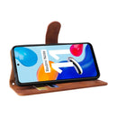 For Xiaomi Redmi Note 11 / Note 11S Global Skin Feel Magnetic Buckle Leather Phone Case(Brown)
