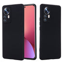 For Xiaomi 12 Pro Pure Color Liquid Silicone Phone Case(Black)