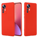 For Xiaomi 12 Pro Pure Color Liquid Silicone Phone Case(Red)