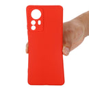 For Xiaomi 12 Pro Pure Color Liquid Silicone Phone Case(Red)
