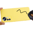 For Xiaomi 12 Pro Pure Color Liquid Silicone Phone Case(Yellow)