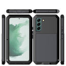 For Samsung Galaxy S22+ 5G Shockproof Waterproof Silicone + Zinc Alloy Phone Case(Black)
