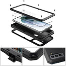 For Samsung Galaxy S22+ 5G Shockproof Waterproof Silicone + Zinc Alloy Phone Case(Black)