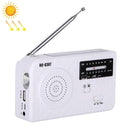 RD-638T Two-band Solar Powered AM / FM Radio Player Flashlight with Dynamo Function(White)