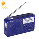RD-638T Two-band Solar Powered AM / FM Radio Player Flashlight with Dynamo Function(Blue)