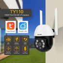 ESCAM TY110 1080P IP66 Waterproof Tuya Smart APP Wireless WiFi Dome Camera, UK Plug(White)