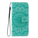 For Galaxy S20 Sun Print Horizontal Flip Protective Case with Holder & Card Slots & Wallet(Green)