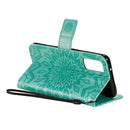 For Galaxy S20 Sun Print Horizontal Flip Protective Case with Holder & Card Slots & Wallet(Green)