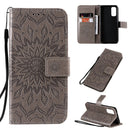 For Galaxy S20 Sun Print Horizontal Flip Protective Case with Holder & Card Slots & Wallet(Gray)