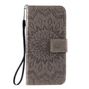 For Galaxy S20 Sun Print Horizontal Flip Protective Case with Holder & Card Slots & Wallet(Gray)