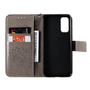 For Galaxy S20 Sun Print Horizontal Flip Protective Case with Holder & Card Slots & Wallet(Gray)