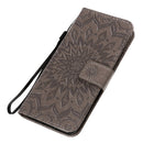 For Galaxy S20 Sun Print Horizontal Flip Protective Case with Holder & Card Slots & Wallet(Gray)
