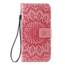 For Galaxy S20 Sun Print Horizontal Flip Protective Case with Holder & Card Slots & Wallet(Pink)