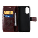 For Galaxy S20 Sun Print Horizontal Flip Protective Case with Holder & Card Slots & Wallet(Brown)