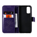 For Galaxy S20 Sun Print Horizontal Flip Protective Case with Holder & Card Slots & Wallet(Purple)