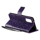 For Galaxy S20 Sun Print Horizontal Flip Protective Case with Holder & Card Slots & Wallet(Purple)