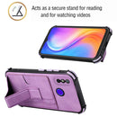 For Tecno Spark Go 2020 / Spark 6 Go Dream Holder Card Bag Shockproof Phone Case(Purple)