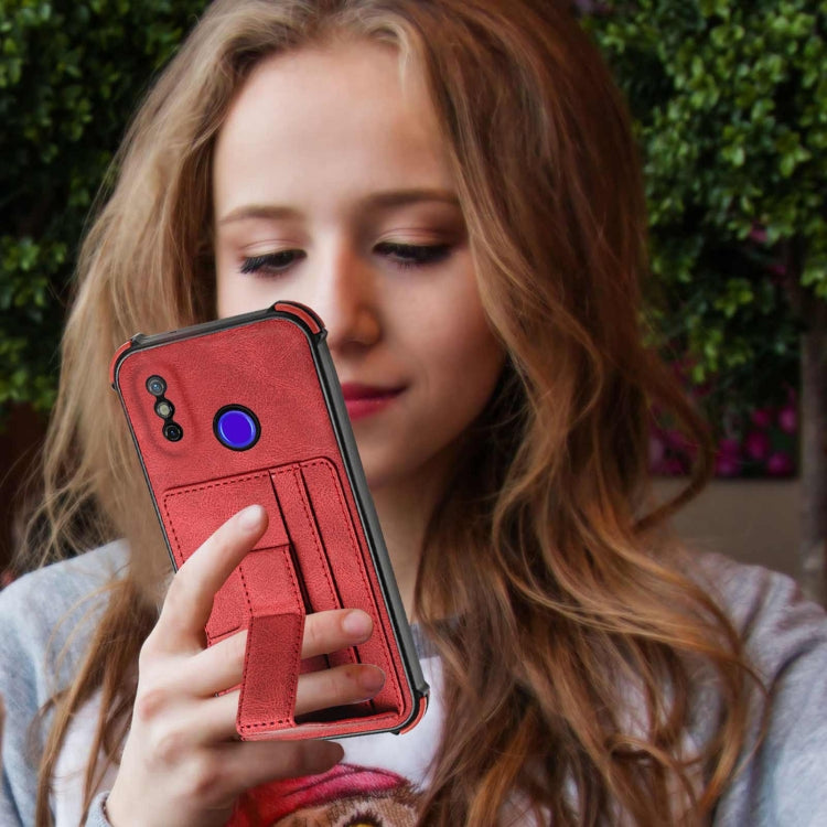 For Tecno Spark Go 2020 / Spark 6 Go Dream Holder Card Bag Shockproof Phone Case(Red)