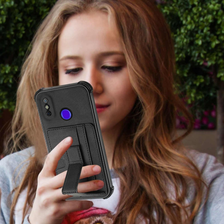 For Tecno Spark Go 2020 / Spark 6 Go Dream Holder Card Bag Shockproof Phone Case(Black)