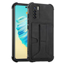 For Tecno Camon 17 Pro Dream Holder Card Bag Shockproof Phone Case(Black)
