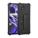 For OPPO Realme 8i Dream Holder Card Bag Shockproof Phone Case(Black)