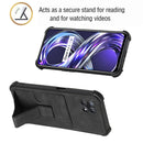 For OPPO Realme 8i Dream Holder Card Bag Shockproof Phone Case(Black)