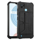 For OPPO Realme C21 Dream Holder Card Bag Shockproof Phone Case(Black)